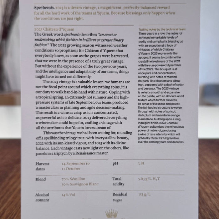 Chateau d'Yquem 2023