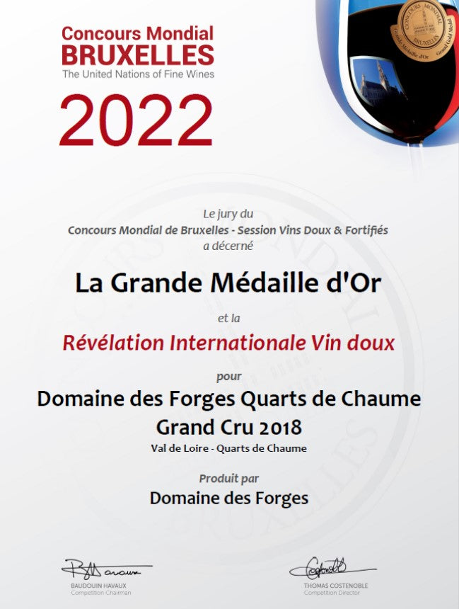 Domaine des Forges Quarts de Chaume Grand Cru 2018