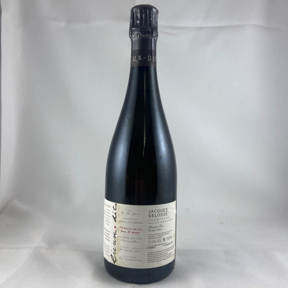 Jacques Selosse Lieux-dits Sous le Mont Mareuil Sur Ay Grand Cru Extra Brut (deg. Jan 2017)
